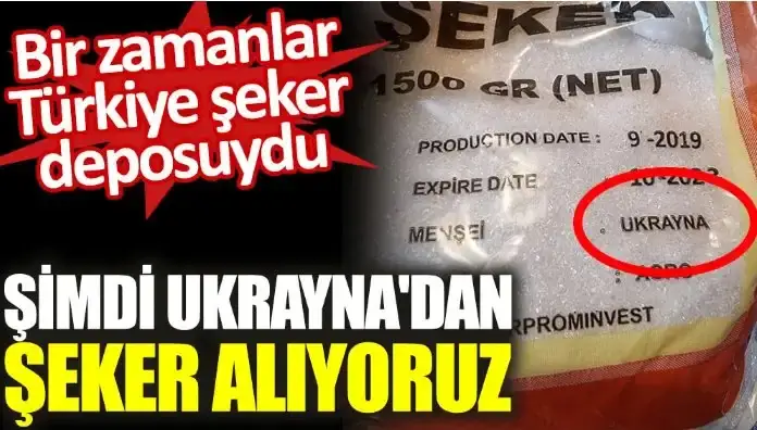 Ukrayna'dan şeker alıyoruz.