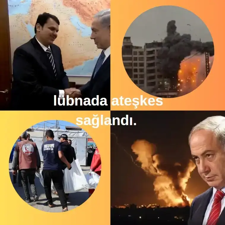 "LÜBNANDA ATEŞKEŞ " İsrail kabinesi, Lübnan ile ateşkes anlaşmasını onayladı .