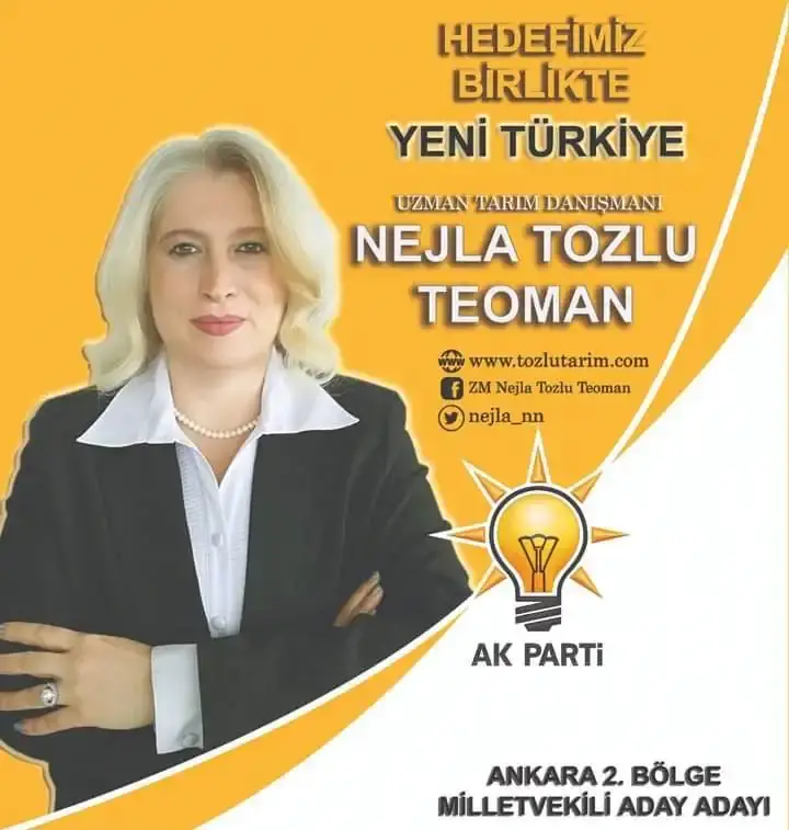 Ziraat Mühendisi Nejla Tozlu Teoman AK PARTİ 2.Bölge adayı