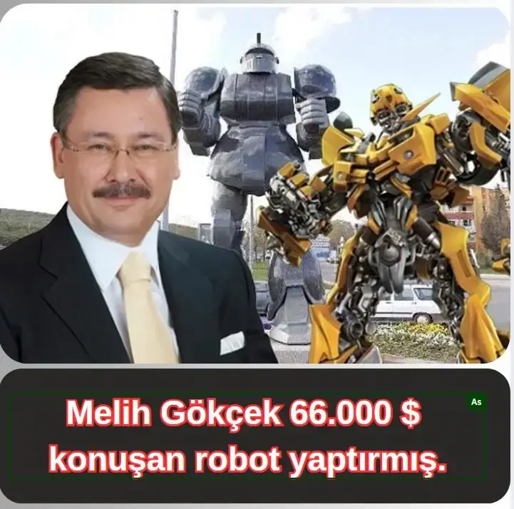 "Wanted robot" Melih Gökçeğin kendisi için konuşan robot yaptırdığı ortaya çıktı.
