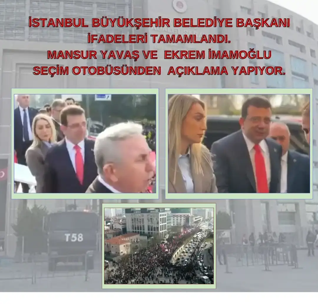 EKREM İMAMOĞLUNUN İFADESİ BİTTİ KONUŞMA YAPIYOR