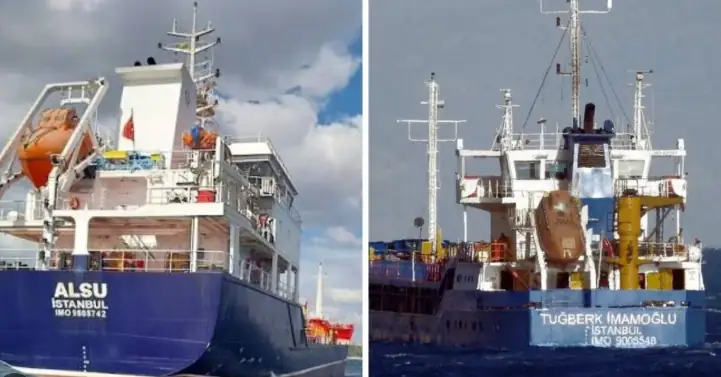 Silivri açıklarında 2 gemi çarpıştı.