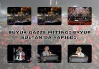 İSTANBUL EYÜP SULTAN MEYDANINDA TARİHİ CHP  BÜYÜK  FİLİSTİNE DESTEK MİTİNGİ.